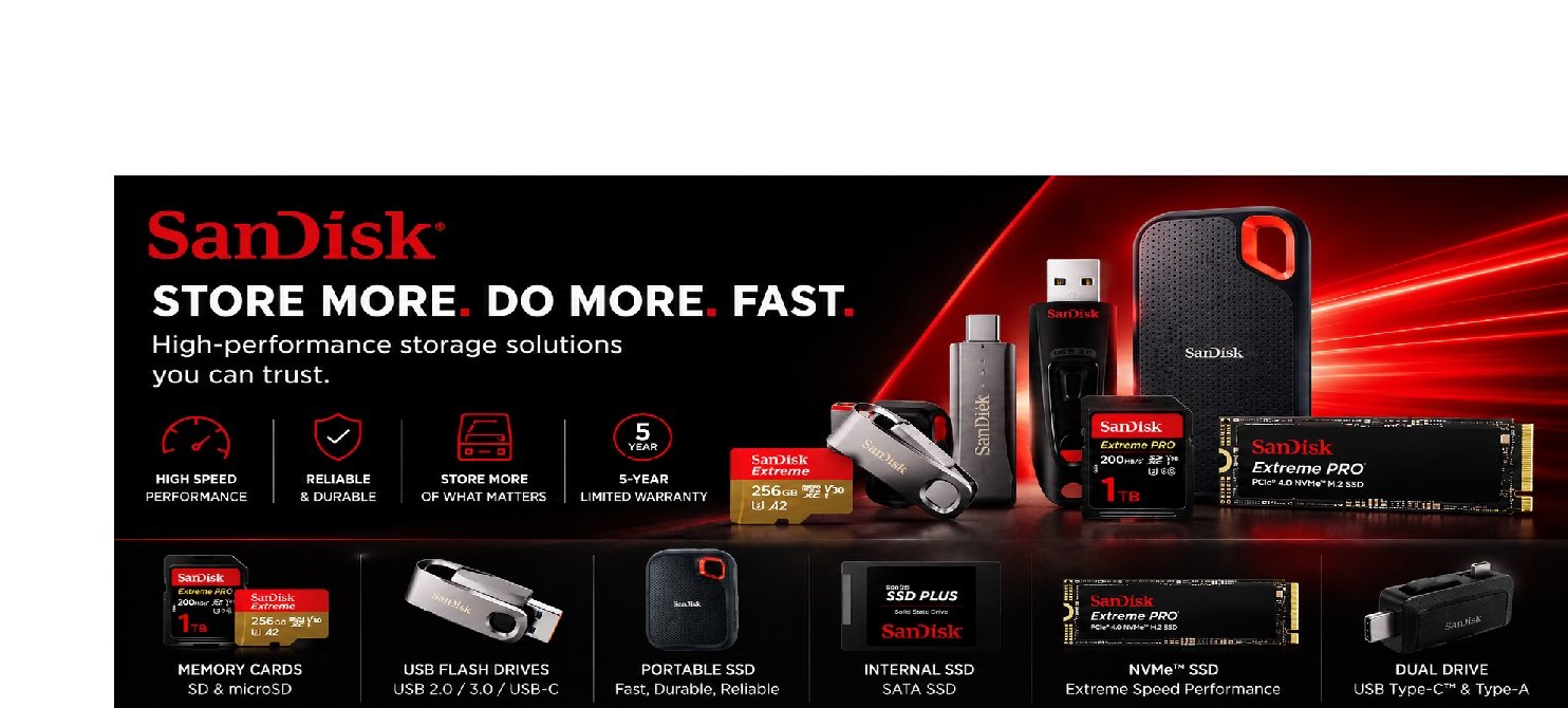 Variety of Sandisk Products