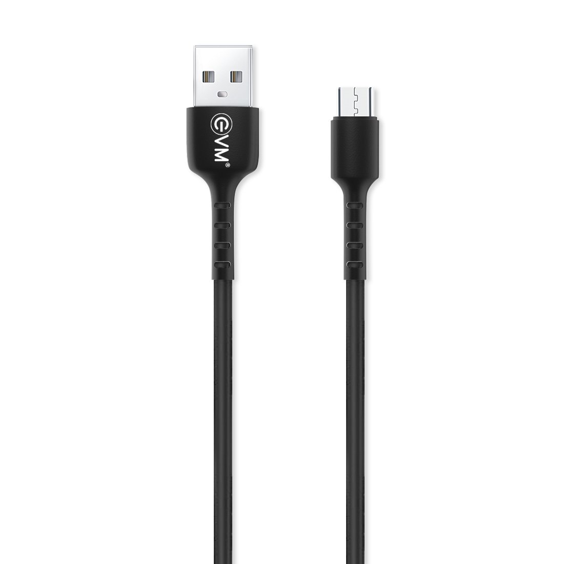 Cable EVM Micro USB Charge & Sync Cable PVC 1mtr 3Amp EVM-C-014 | High Speed, Sturdy & Durable, Tangle Free, Temperature Protection, Compatible With All Multiple Devices, Black