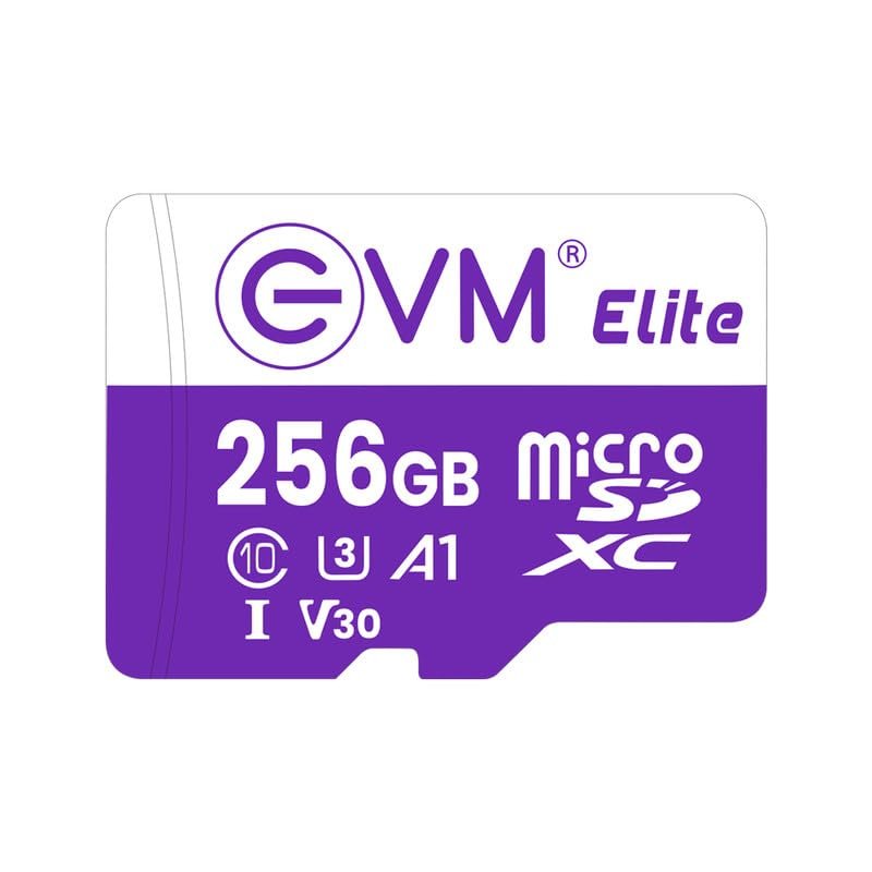 Card MicroSD EVM 256GB U3 Elite XC Class10 EETF/256GU3 | 100 MB/s Read Speed, Support SD SPI Mode, Card Capacity of Non Secure & Secure Area Support, Fast Data Transfer, Compliant with the Highest Security of CPRM Standard