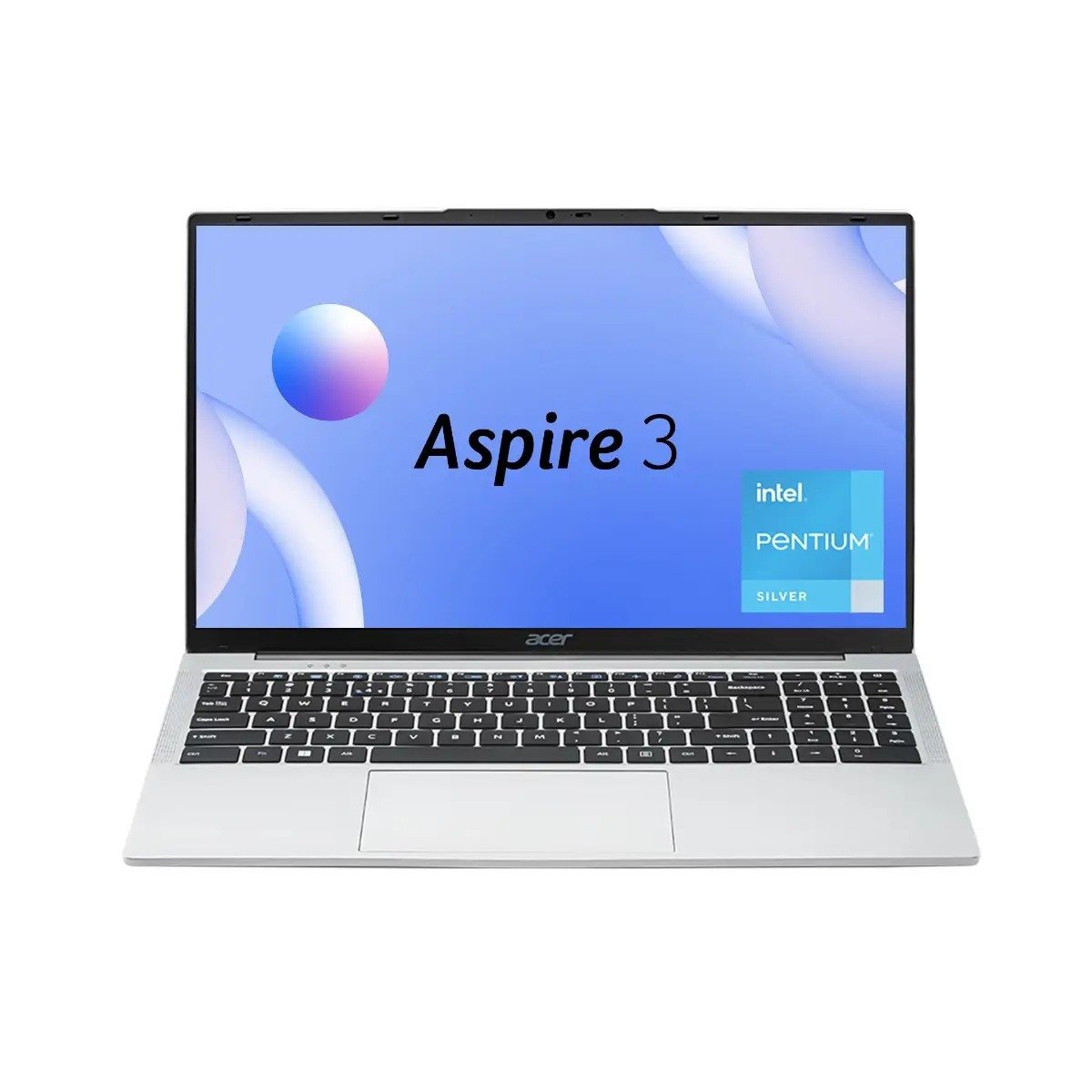 Laptop Acer Aspire 3 A325-45-V3 (UN.36FSI.007) | Intel Pentium Silver N6000, 12GB LPDDR4 RAM, 512GB PCIe Gen3 NVMe SSD, Windows 11 Home, 15.6" FHD IPS Display, Intel UHD Graphics, Thin & Light, No Bag, Pure Silver, 1.5kg