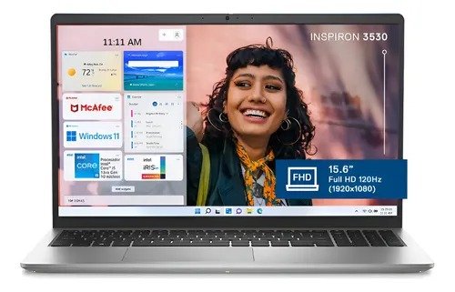 Laptop Dell Insp 15 3530 OIN353034011RINS1MO | 13th Gen Intel Core i5-1334U Processor, 8GB DDR4 RAM, 512GB SSD, Win 11 + Office H&S 2024 + M365, 15.6 Inch (39.62cm) FHD WVA AG 120Hz 250nits Narrow Border, Intel UHD Graphics, Backlit Keyb, Bag, Silver