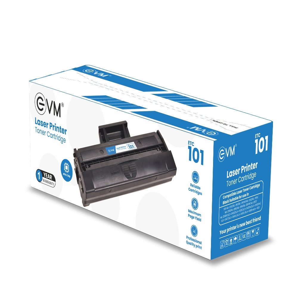 Toner Cartridge EVM Laser Printer ETC 101 | High Productivity, Eco-Friendly & Smudge Free, Compatible For Wide Usage