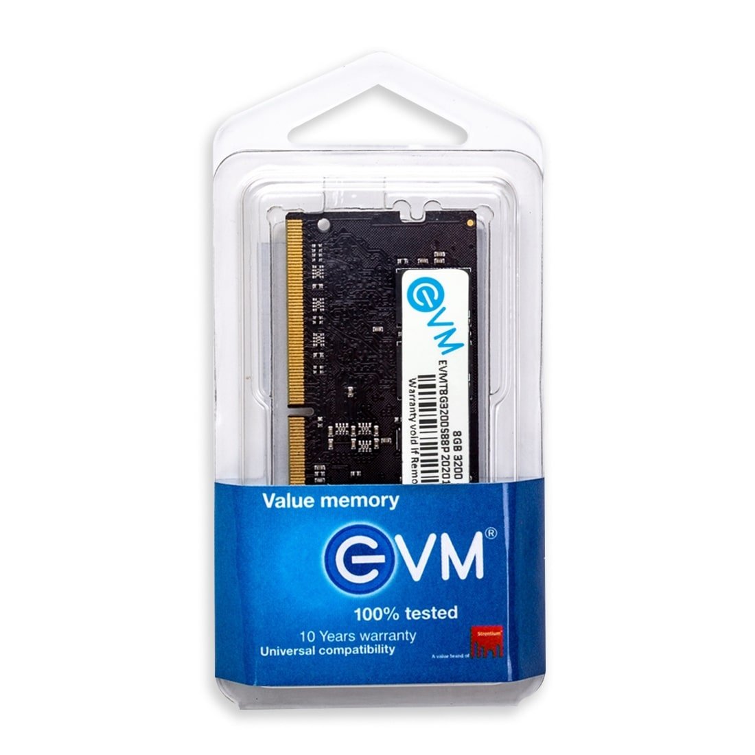 Ram EVM 8GB DDR4 3200MHz SODIMM EVMT8G3200S88P | Laptop RAM, Unleash Your System's Full Potential, Perfect For Gamers, Office Work & More