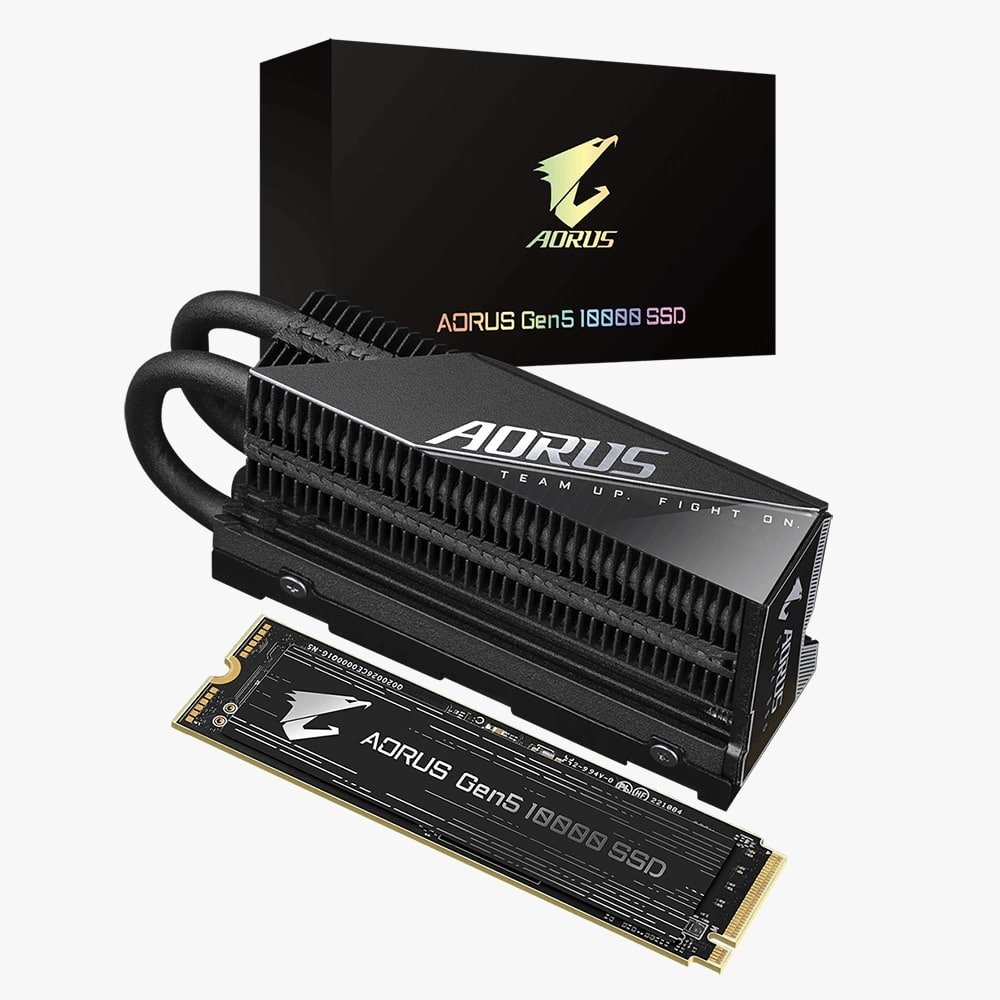 Harddisk Gigabyte AORUS Gen5 12000 2TB M.2 NVMe SSD AG512K2TB | 2TB PCIe 5.0 NVMe M.2 Internal Solid State Hard Drive with Read Speed Up to 11700MB/s, Write Speed Up to 9500MB/s