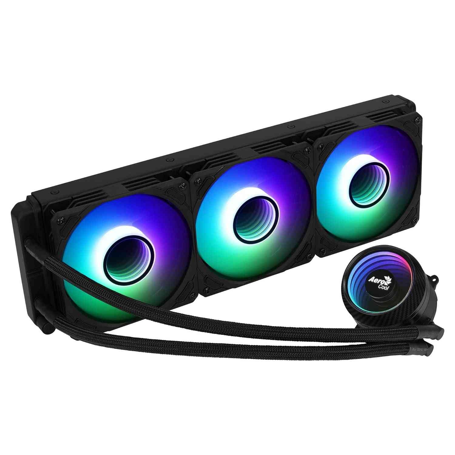 Cooling Liquid AeroCool ACLA-MR36117.73 | Mirage L360 360MM ARGB Liquid Cooler, 3 x Fans 12 cm ARGB, TDP 550W, For Gaming PC, Black