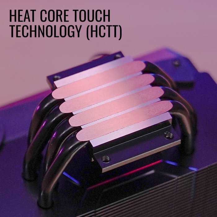 Cooling Fan AeroCool Cylon 4F ARGB ACTC-CL30420.014 | PWM air cooling solution with stylish Addressable RGB LED on the front & side of the air cooler, For Gaming PC, Black