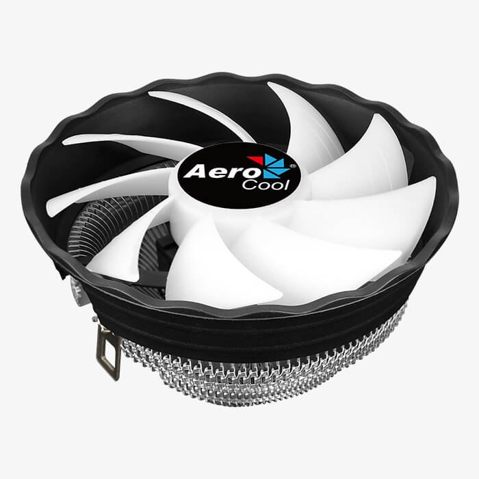 Cooling Fan Aerocool Air Frost Plus ACTC-AF30017.04 | FRGB CPU Air Cooler With 3 Pin Connector Featuring Stylish Fixed RGB LED Lighting Design, Support LGA 1700, Black