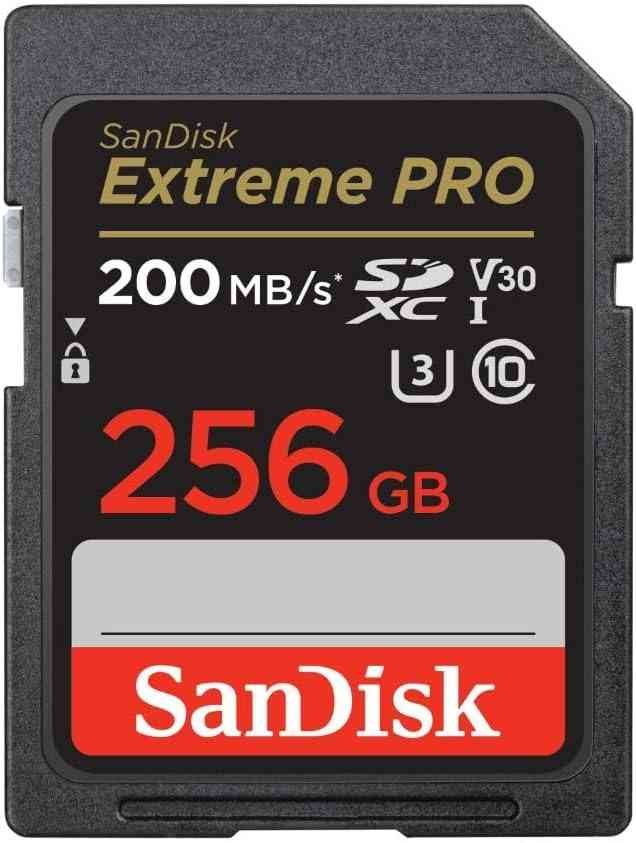 Card SanDisk 256GB SDSDXXD-256G-GN4IN Extreme PRO SDXC UHS-I Memory Card - C10, U3, V30, 4K UHD, SD Card , Perfect for 4K UHD VIDEO and Recover images you accidentally deleted
