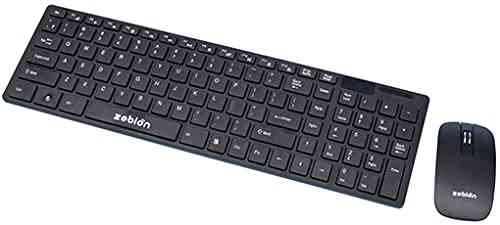 Keyboard and Mouse Combo Zebion G1600 | 2.4GH Wireless with Nano Receiver, Slim, Elegant and Ergonomic Design, Tested with Over 1 Million keystrokes and clicks, Durable Body (Black)