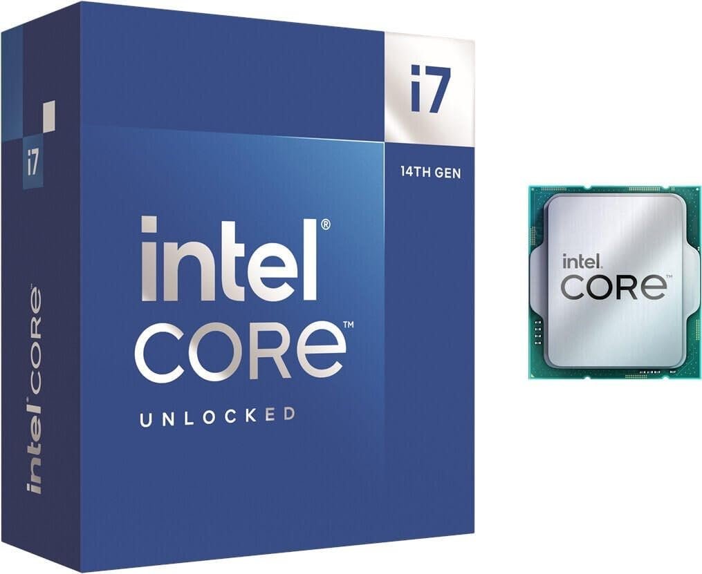 CPU Intel Core i7-14700K | 14th Gen, 20 Cores (8P+12E)/28 Threads, up to 5.6GHz, 33MB Cache, Intel UHD 770, Unlocked, LGA1700, DDR4/DDR5 Support, Cooler Not Included
