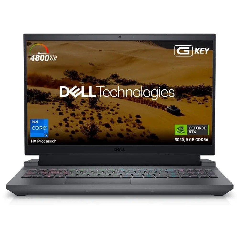 Laptop Dell G15 Gaming 5530, 13th Gen Intel® Core™ i7-13650HX Processor, 16GB DDR5 RAM, 1TB M.2 PCIe NVMe, Win 11 + Office H&S, 15.6 Inch (39.62 cm) FHD Narrow 120Hz 250nits Display, NVIDIA® GEFORCE® RTX 3050 6GB GDDR6, 4 Zone RGB Keyboard, Backpack