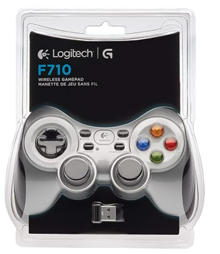 Gamepad Logitech Wireless F710 | 2.4 GHz with USB Nano-Receiver, Controller Dual Vibration Feedback, 4 Switch D-Pad, PC / Steam / Windows / AndroidTV