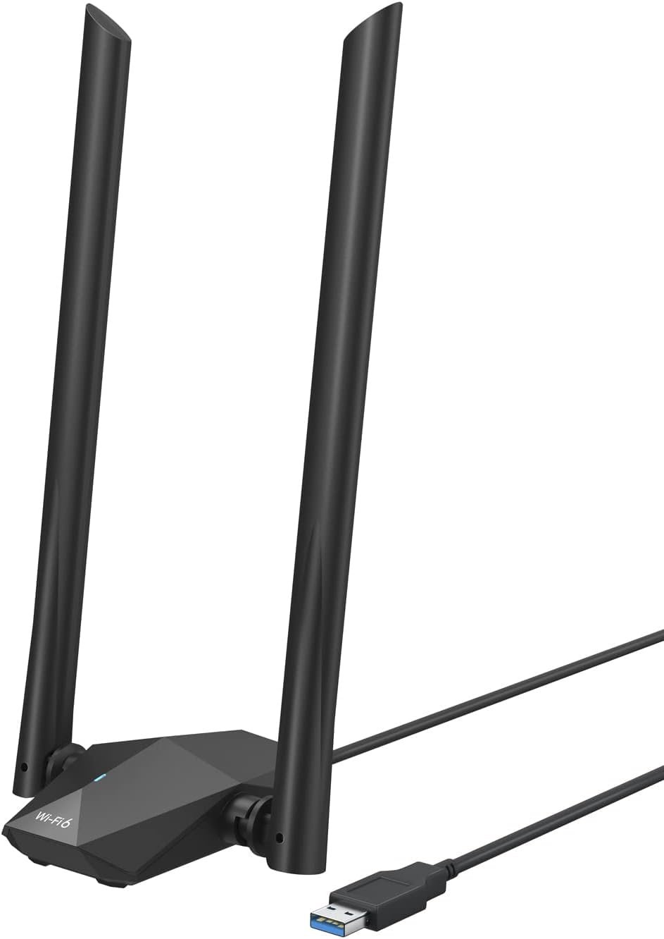 Adapter Tenda U18a AX1800 Wi-Fi 6 Dual-Band Powerful Signal USB 3.0 Adapter with High-Gain 5dBi Antennas MU-MIMO 1800Mbps for PC/Desktop/Laptop, Supports Windows 11 & 10 Only (Black)