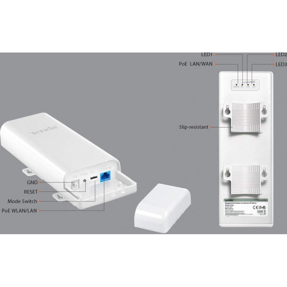 Outdoor CPE - Tenda TEI-O6 5GHz 867Mbps 16dBi 11AC Gigabit Outdoor CPE, IP65, 10km P2P Bridge, White
