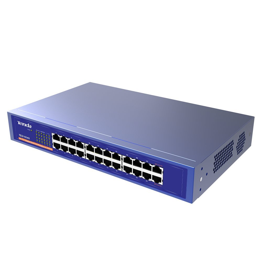 Switch Tenda TEG1024D 24-Port Gigabit Ethernet Desktop/Rackmount Switch, Plug & Play