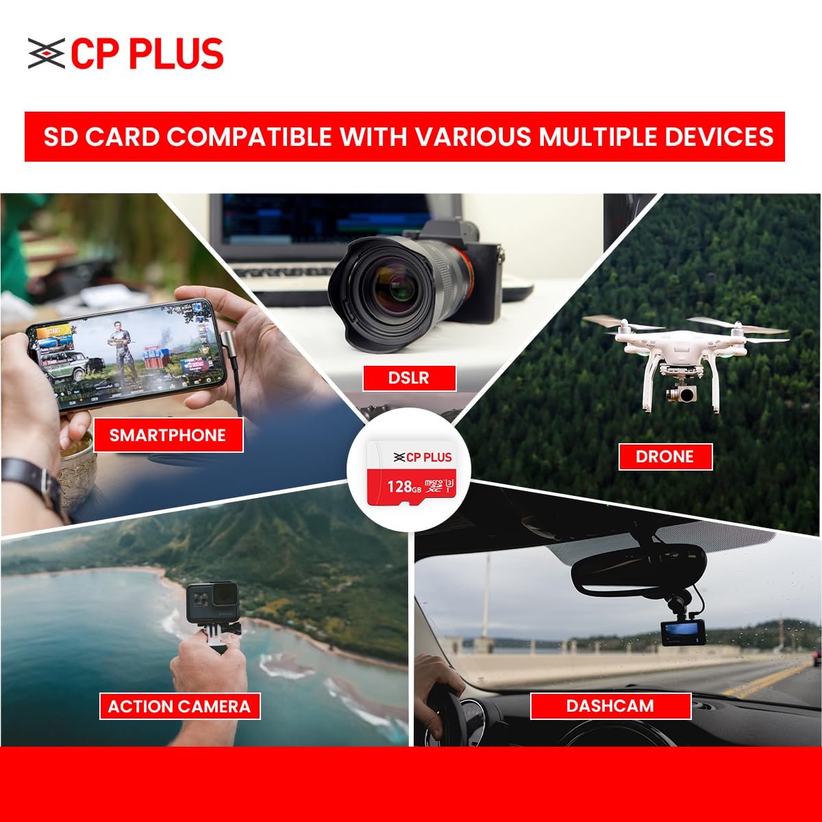 Memory Card CP Plus microSDXC 128GB Memory Card CP-UM128