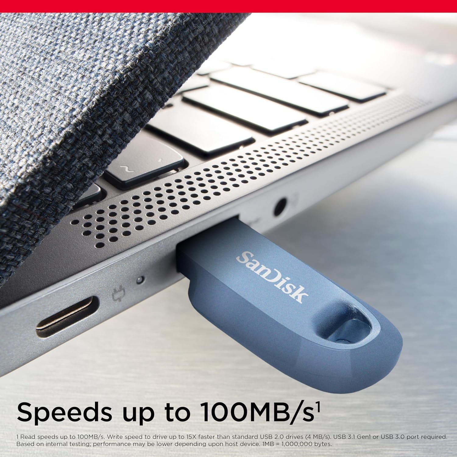 Pendrive SanDisk 64GB Ultra Curve USB 3.2 Gen 1 Flash Drive - 100MB/s, Navy Blue | SDCZ550-064G-I35NB