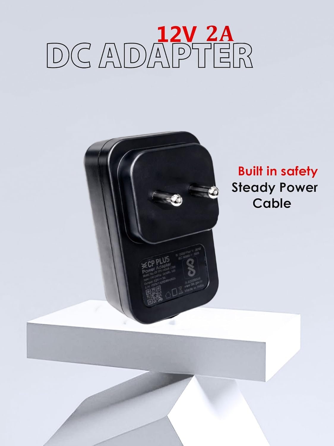 Power Cord CP Plus with 2 Pin U Terminal