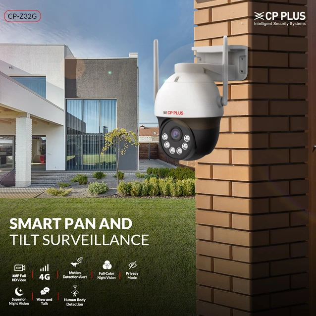 Security Camera CP Plus 3MP 4G Pan/Tilt Camera CP-Z32G