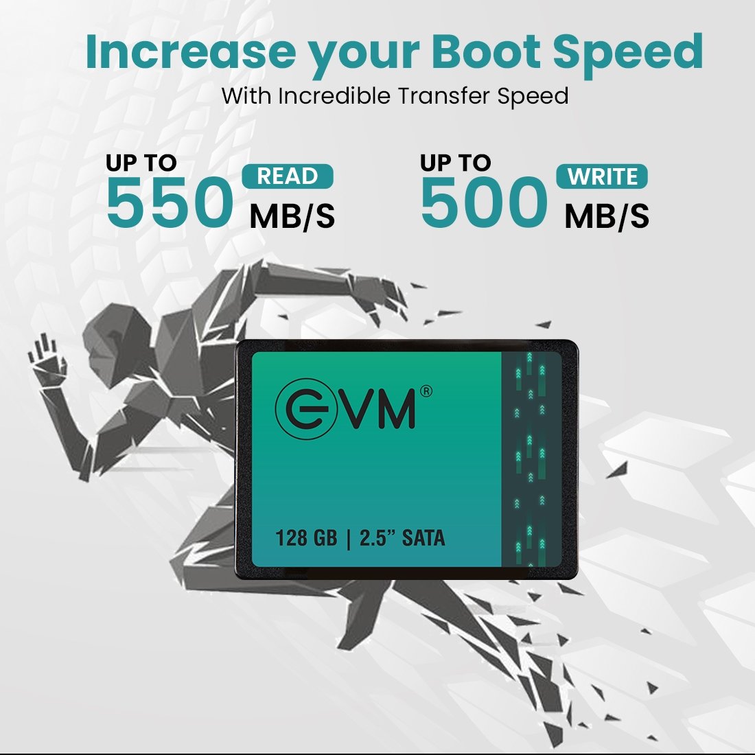 Harddisk EVM EVM25/128GB 2.5 Inch SATA 3.0 Internal SSD | Read 550MB/s & Write Speed 500MB/s