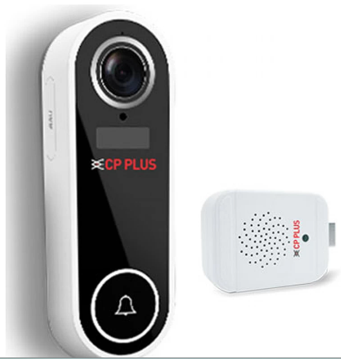 Video Door Bell Cp Plus CP-L23 | Smart WiFi Wireless Video Doorbell, 2MP Full HD Video, Super Wide View Angle
