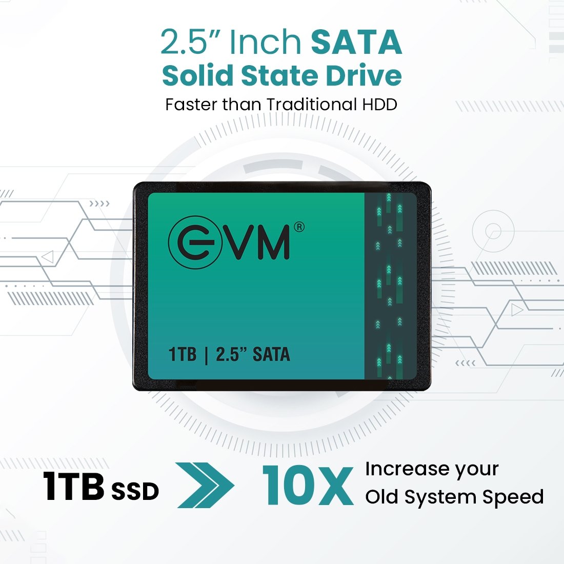 Harddisk EVM EVM25/1TB 2.5 Inch SATA 3.0 Internal SSD | Read 550MB/s & Write Speed 500MB/s