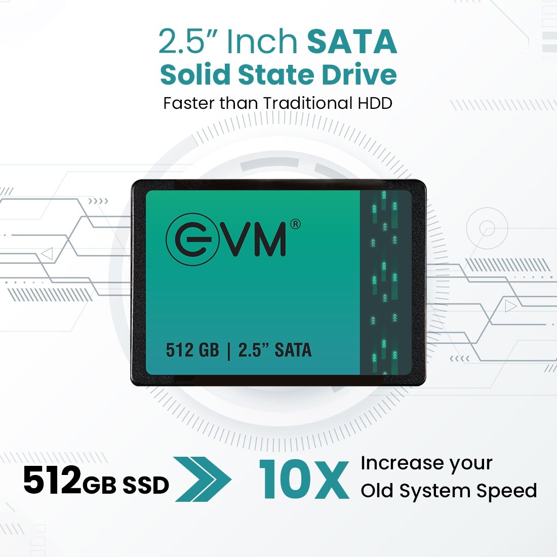 Harddisk EVM EVM25/512GB 2.5 Inch SATA 3.0 Internal SSD | Read 550MB/s & Write Speed 500MB/s