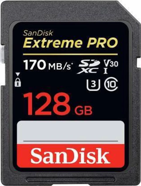 Card SD SanDisk 128GB Extreme Pro SDXC UHS-I Memory Card - C10, U3, V30, 4K UHD | SDSDXXY-128G-GN4IN