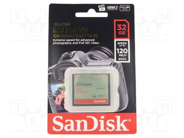 Card SD SanDisk 32GB Extreme CompactFlash Memory Card UDMA 7 - 120MB/s Read | SDCFXSB-032G-G46