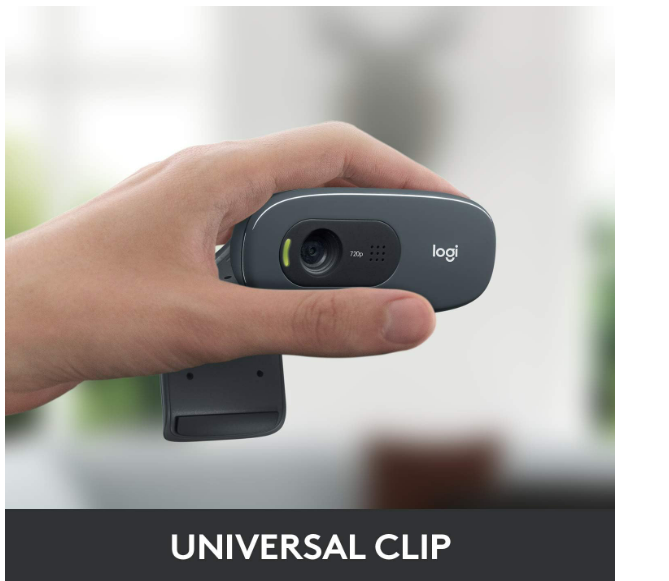 Webcamera Logitech C270 HD | HD 720p / 30fps, Widescreen HD Video Calling, HD Light Correction, Noise-Reducing Mic, for Skype, FaceTime, Hangouts, WebEx, PC / Mac / Laptop / MacBook / Tablet - Black