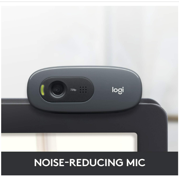 Webcamera Logitech C270 HD | HD 720p / 30fps, Widescreen HD Video Calling, HD Light Correction, Noise-Reducing Mic, for Skype, FaceTime, Hangouts, WebEx, PC / Mac / Laptop / MacBook / Tablet - Black