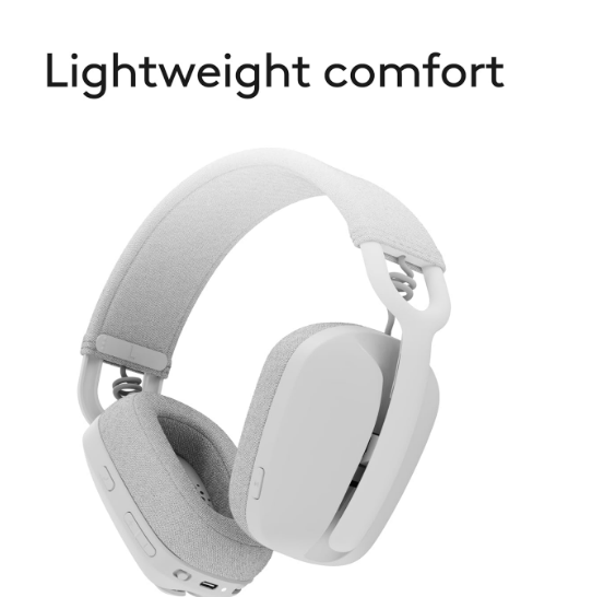 Headphone Logitech Zone Vibe 300 | Wireless Bluetooth Over Ear Headset With Noise Cancelling Microphone, Compatible with Windows, Mac, Chrome, Linux, iOS, iPados, Android, Graphite
