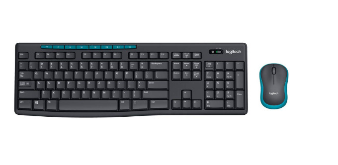 Keyboard and Mouse Combo Logitech MK275 | USB Wireless Keyboard & Mouse Set for Windows, 2.4 GHz Wireless, Compact Wireless Mouse, 8 Multimedia & Shortcut Keys, 2-Year Battery Life, PC / Laptop, Spill-resistant Design, Black