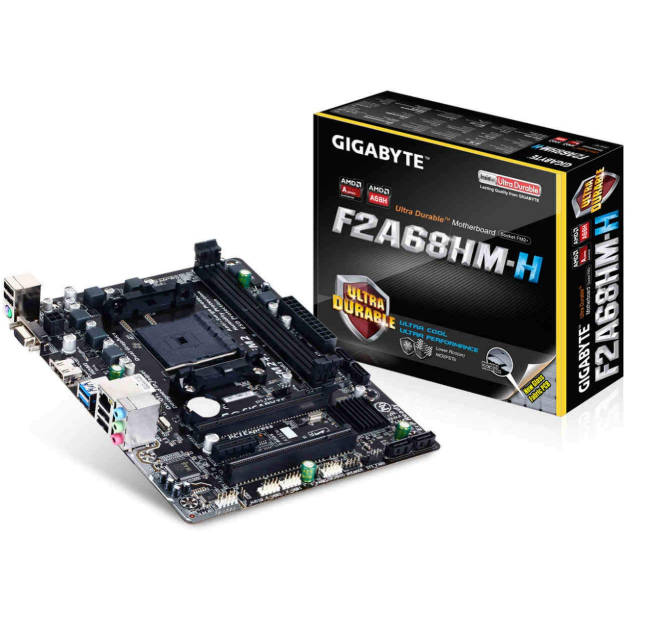 Motherboard Gigabyte GA-F2A68HM-H | AMD A68 chipset, FM2+/FM2 socket support, DDR3 memory support, native USB 3.0, SATA3 with RAID support, Ultra Durable design, dedicated audio zone