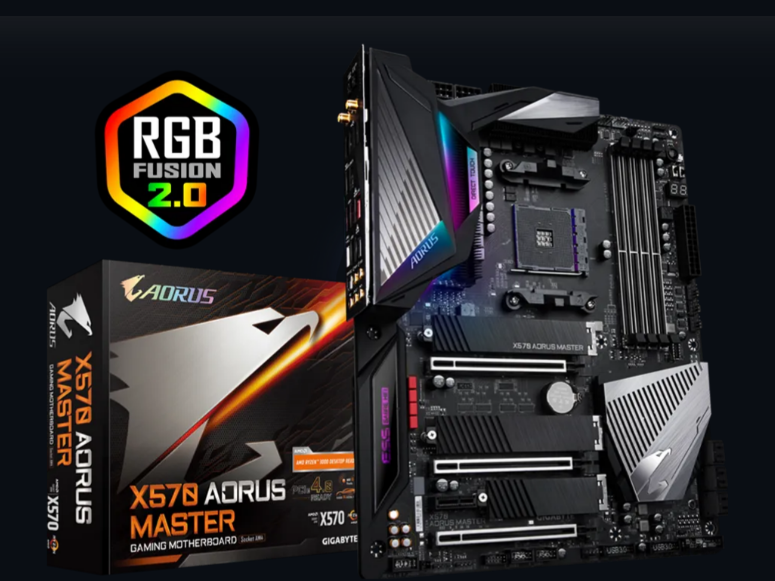 Motherboard Gigabyte X570 AORUS Master | AMD X570 chipset, 14-phase Infineon digital VRM, triple PCIe 4.0 M.2 with thermal guards, Intel WiFi 6, ESS SABRE HiFi audio, 2.5GbE + 1GbE LAN, USB Type-C, RGB Fusion 2.0