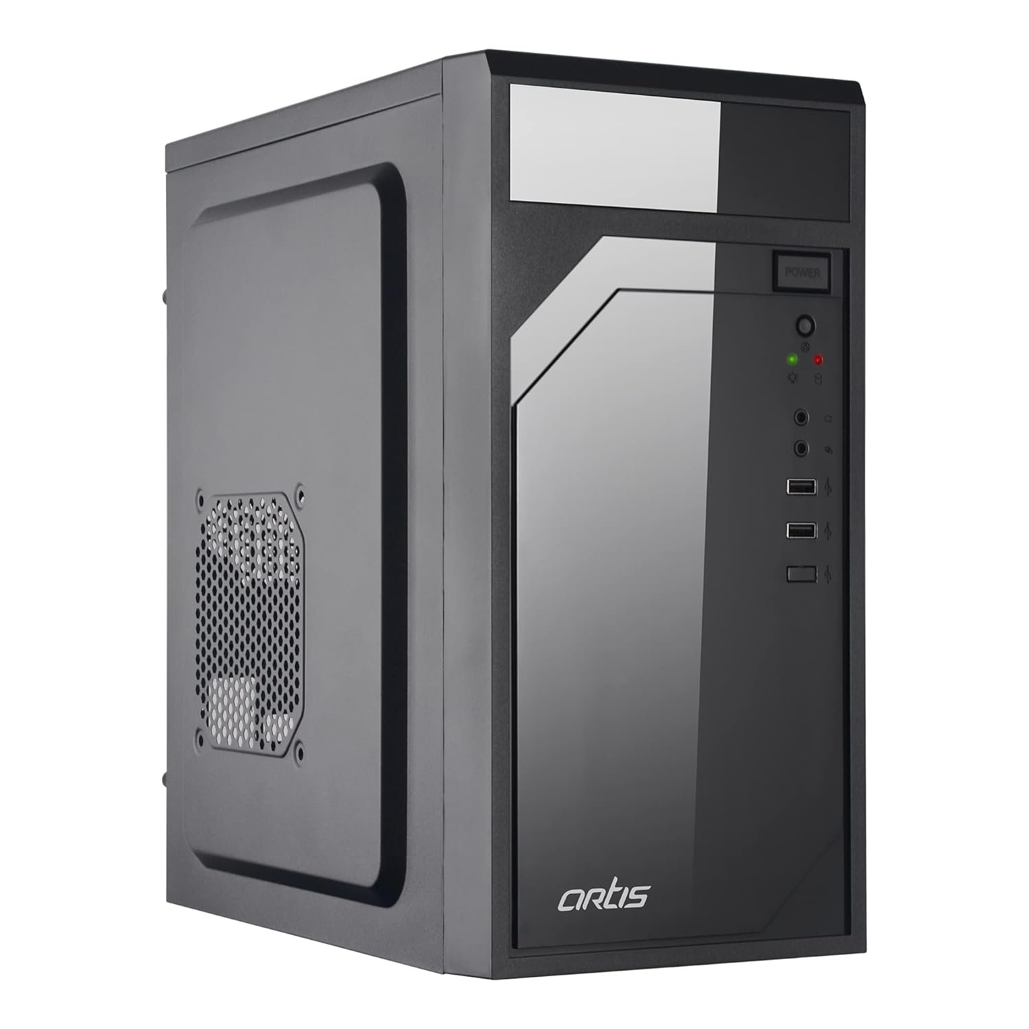 Cabinet Artis 2620 3.0 (2x2.0+1x3.0) USB Computer Cabinet | Support Micro ATX Motherboard, 1 X 80mm Fan With 400C Plus Power Supply