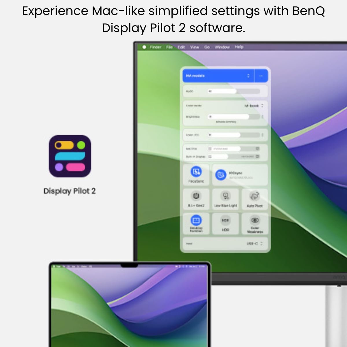 Monitor BenQ 32 Inch MA320U | 4K 3840 x 2160 Monitor For MacBook Pro/Air, Dual USB-C, 90W Power Delivery, Mac Color Match, USB Hub, Dual HDMI, Brightness & Volume Control On Mac, Height & Tilt Adjustable Stand, P3 Color Gamut, White