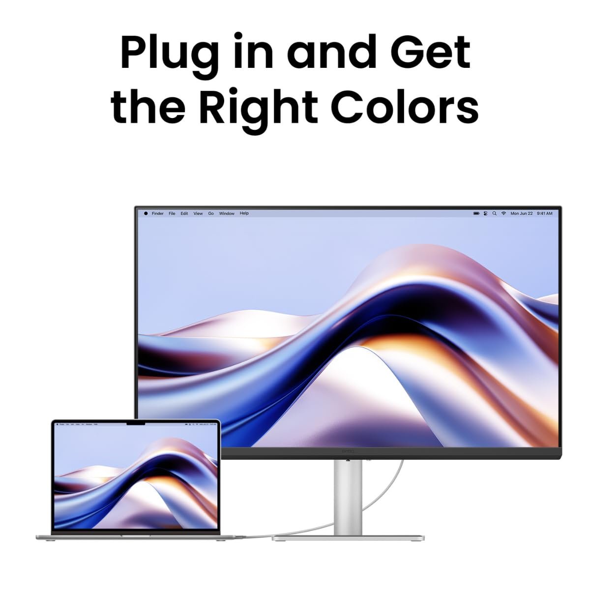 Monitor BenQ 32 Inch MA320U | 4K 3840 x 2160 Monitor For MacBook Pro/Air, Dual USB-C, 90W Power Delivery, Mac Color Match, USB Hub, Dual HDMI, Brightness & Volume Control On Mac, Height & Tilt Adjustable Stand, P3 Color Gamut, White