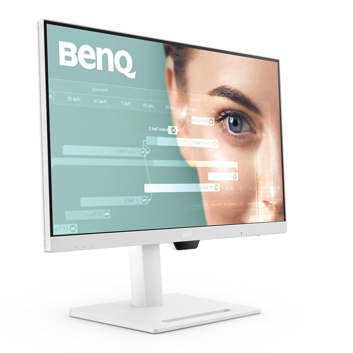 Monitor BenQ GW2790QT | 27 Inch IPS 2k QHD LED Monitor, USB-C (65W PD), Coding Mode, 99%s RGB, Daisy Chain, Height Adjust, 75Hz, Eye Safe Certified, Brightness Intelligence, Noise Filter Speakers, HDMI, DP, USB Hub, VESA Wall Mount, White