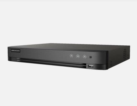 SDVR Hikvision DS-7204HUHI-M1/T | 4 Channel 5MP 1U H.265 AcuSense DVR, Support All channels Motion Detection Technology, Two-Way Audio, Human / Vehicle Analysis, HDMI/VGA, 1 SATA Interface, Black