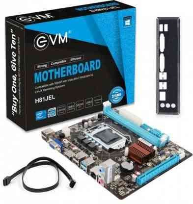 Motherboard EVM H81JEL DDR3 With NVME Slot | LGA1150 Chipset, Supports 2* DDR3 1066/1333/1600MHz Slots, Up to 16GB