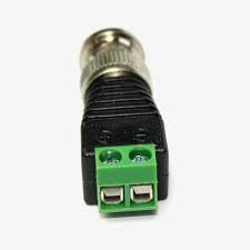 BNC Connector Screw Type Connectors for CCTV Camera (Silver, Green, Black)