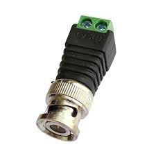 BNC Connector Screw Type Connectors for CCTV Camera (Silver, Green, Black)
