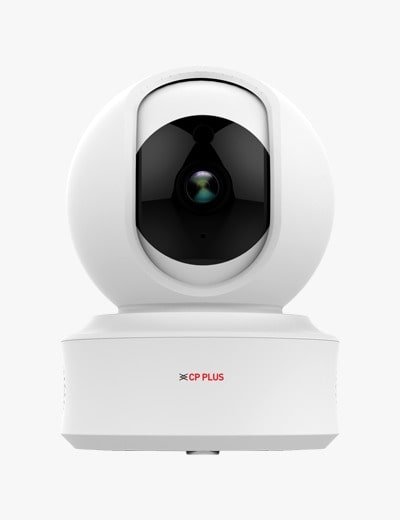 Security Camera CP Plus EzyKam CP-E31Q | 3MP Wi-Fi PT Camera, IR Distance of 15 Mtr, 4mm Lens, Motion Detection Support, Built-in Mic, Works with Alexa & Google Home, Support Micro SD Card Upto 256GB, White