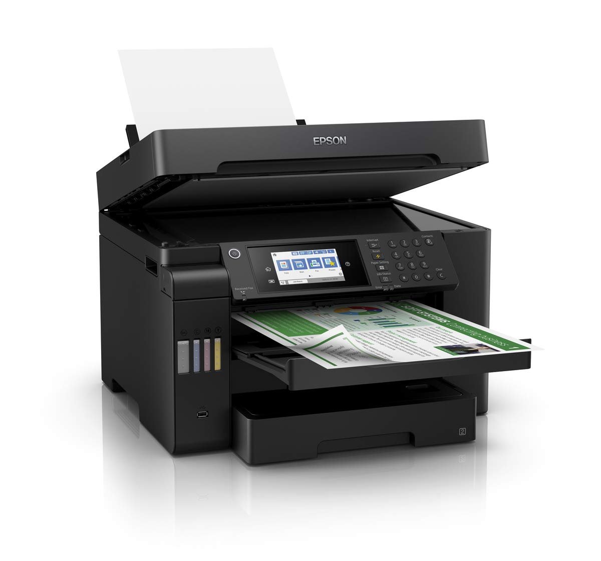Printer Epson EcoTank L15150 A3 Wi-Fi Duplex All-in-One Ink Tank Printer,  Print, Scan, Copy, Fax, ADF, Auto Duplex, WiFi, Network A3 Printer, Black,