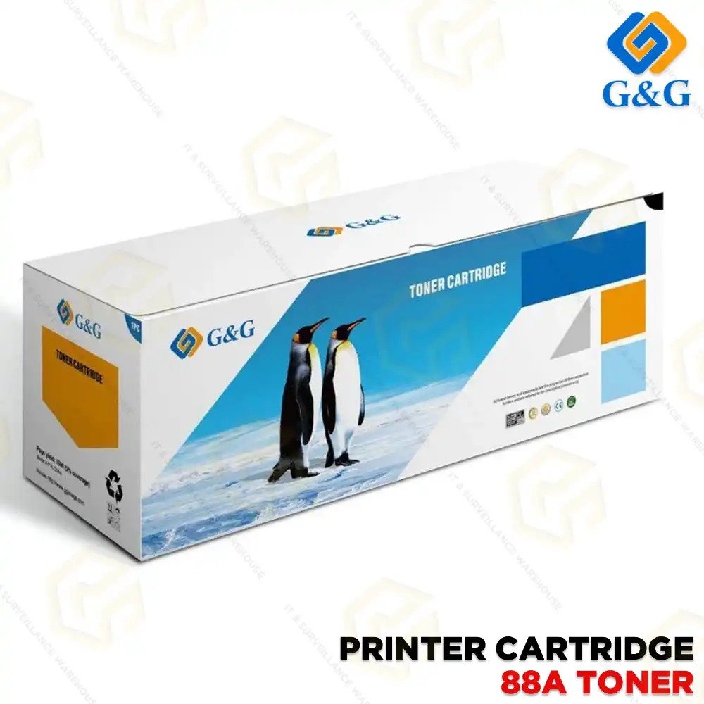 Toner Cartridge G & G 88A (NT-CH388C-JJ) | Compatible With HP CC388A/ Laserjet P1007/ P1008/ P1106/ P1106Plus/ P1108/ P1108Plus/ M1136/ M1213nf/ M1216nfh
