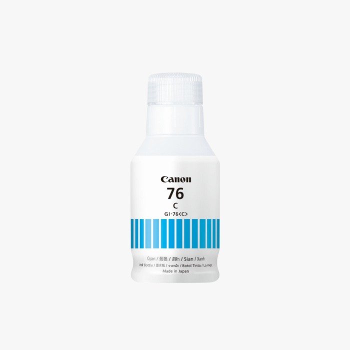 Ink Bottle Canon GI-76 Cyan | Compatible With Canon GX1070, GX2070, GX3070, GX3072, GX4070, GX5070, GX607, GX7070, GX6572
