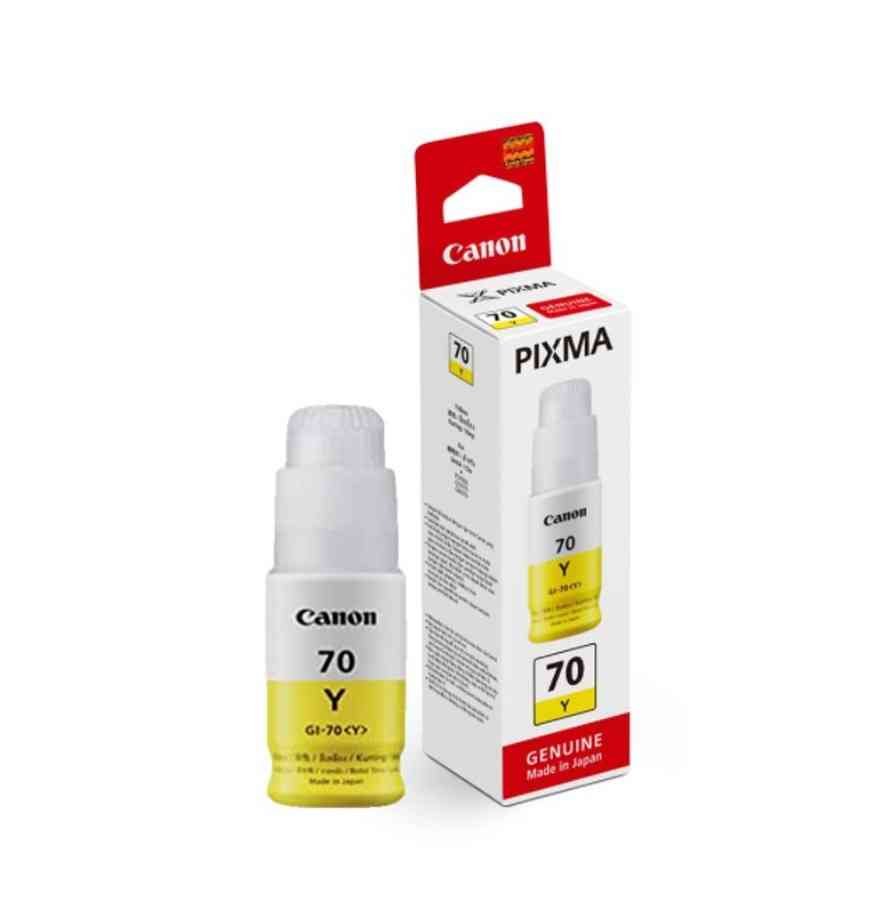 Canon Ink Bottle Pixma GI-70 Yellow | Compatible with Canon G6070 and G5070 Series