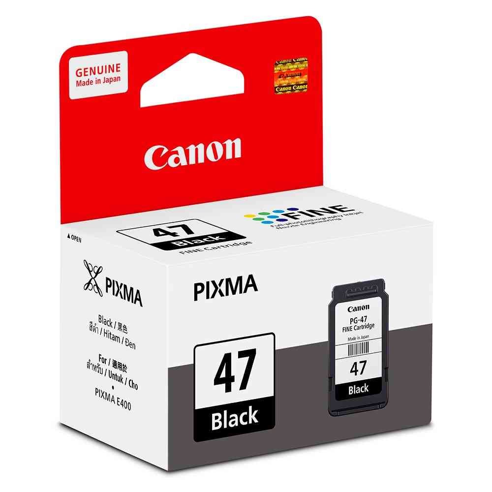 Ink Cart Canon PG-47 (Black) | Compatible with E400 / E460 / E480 / E3170 / E3370 / E410 / E470 / E477 / E417/ E4270 Printers