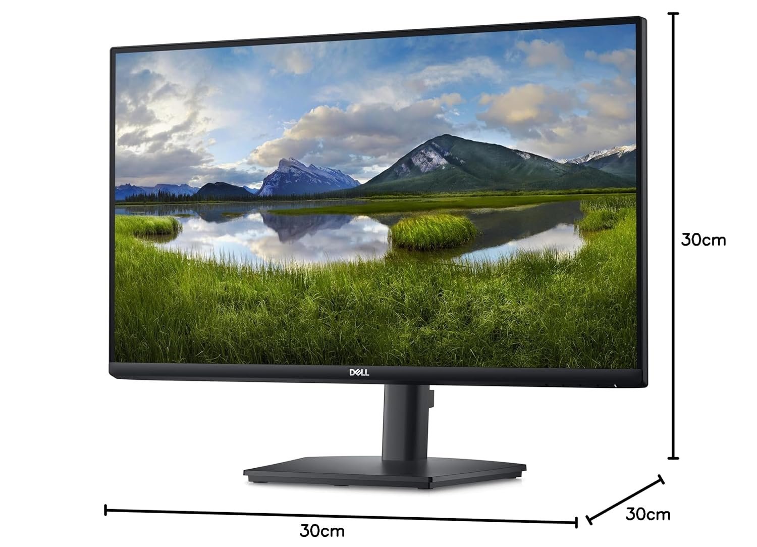 Monitor Dell 27" (68.58cm) E2724HS | LED-backlit LCD, Full HD (1080p) 1920 x 1080 at 60 Hz, Narrow bezel with built-in speakers, Anti-Glare, with HDMI, VGA Port, DP, VESA Mountable, Black